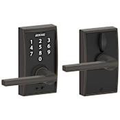 Schlage Century Touch Entry Leverset with Latitude Lever Aged Bronze