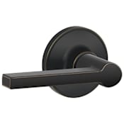Schlage Solstice Passage Door Lever Set from the J-Series Aged Bronze