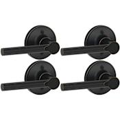 Schlage Broadway Non-Turning One-Sided Dummy Door Lever from the J-Series - Pack of 4 Aged Bronze