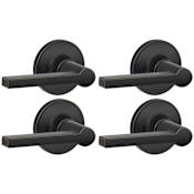 Schlage Solstice Non-Turning One-Sided Dummy Door Lever from the J-Series - Pack of 4 Aged Bronze