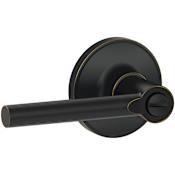 Schlage Broadway Privacy Door Lever Set from the J-Series Aged Bronze