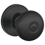Schlage Stratus Privacy Door Knob Set with Round Rose from the J-Series Aged Bronze
