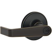 Schlage Marin Single Cylinder Keyed Entry Door Lever Set from the J-Series Aged Bronze