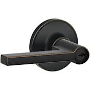 Schlage Solstice Single Cylinder Keyed Entry Door Lever Set from the J-Series Aged Bronze