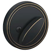 Schlage One Sided Deadbolt from the J-Series Aged Bronze