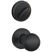 Schlage Corona Single Cylinder Interior Pack Handleset from the J-Series - Exterior Handleset Sold Separately Aged Bronze