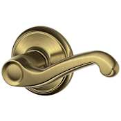 Schlage Flair Commercial Grade 2 Light Duty Right Handed Passage Lever Set Antique Brass