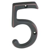 Schlage Classic House Number 5 Aged Bronze