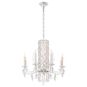 Schonbek Sarella 8 Light 30" Wide Crystal Chandelier with Heritage Crystals Antique Silver