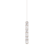 Schonbek Verve LED 3" Wide LED Crystal Mini Pendant Stainless Steel