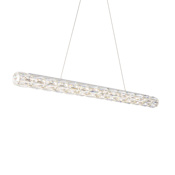 Schonbek Verve LED 43" Wide LED Crystal Linear Pendant Stainless Steel