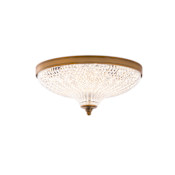 Schonbek Roma 12" Wide LED Flush Mount Ceiling Fixture Aged Brass