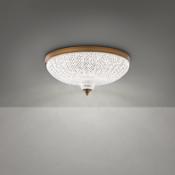 Schonbek Roma 17" Wide LED Flush Mount Ceiling Fixture Aged Brass