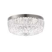 Schonbek Regina 12" Wide LED Flush Mount Bowl Ceiling Fixture Polished Nickel