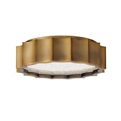 Schonbek Tarte 12" Wide LED Flush Mount Drum Ceiling Fixture / Converts to Wall Sconce Aged Brass