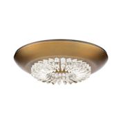 Schonbek Bellaire 16" Wide LED Flush Mount Ceiling Fixture / Converts to Wall Sconce Aged Brass
