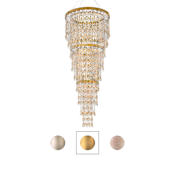 Schonbek Pavona 9 Light 36" Wide LED Crystal Pendant Antique Silver