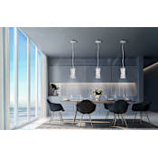 Schonbek Glissando 9" Wide LED Crystal Mini Pendant with Swarovski Crystals Stainless Steel