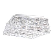 Schonbek Glissando 16" Wide LED Flush Mount Square Ceiling Fixture with Swarovski Crystals Stainless Steel