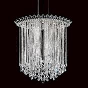 Schonbek Trilliane Strands 8 Light 45" Wide Crystal Pendant with Heritage Crystals Polished Stainless Steel