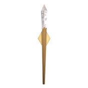 Schonbek Beyond Solitude 32" Tall LED Wall Sconce with Clear Optic Haze Crystal Aged Brass