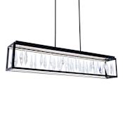 Schonbek Beyond Mirage 54" Wide Switchable Color Temperature LED Crystal Linear Pendant Black
