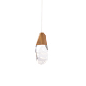 Schonbek Beyond Martini 3" Wide Single Light LED Clear Optic Crystal Mini Pendant Aged Brass
