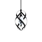 Schonbek Beyond Solan 10" Wide LED Crystal Mini Pendant with Clear Optic Crystal Black