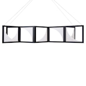 Schonbek Beyond Luna 61" Wide LED Crystal Linear Pendant Black