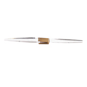 Schonbek Beyond Kindjal 2 Light 37" Wide LED Vanity Light Aged Brass