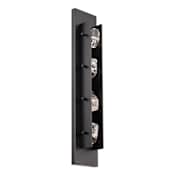 Schonbek Beyond Strata 28" Tall LED Wall Sconce with Clear Optic Haze Crystal Black