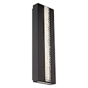 Schonbek Beyond Cascade 24" Tall LED Wall Sconce with Clear Optic Crystal Black