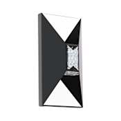 Schonbek Beyond Vida 12" Tall LED Wall Sconce with Clear Optic Crystal Black