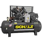 Schulz 20 HP 120 Gal 175 Max PSI L-Series Two-Stage Stationary Electric (208 Volt 3 Phase) Reciprocating Air Compressor N/A