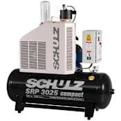 Schulz 25 HP 80 Gal 125 Max PSI Stationary Electric (208, 230 Volt 3 Phase) Open Rotary Air Compressor N/A