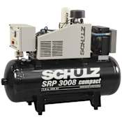 Schulz 7.5 HP 60 Gal 125 Max PSI Stationary Electric (230 Volt 3 Phase) Open Rotary Air Compressor N/A