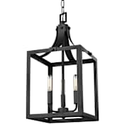 Sea Gull Lighting Labette 3 Light 10" Wide Cage Chandelier Black