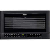 Sharp 24 Inch Wide 1.5 Cu. Ft. Over the Counter Microwave with Digital Display Black