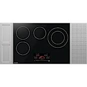 Sharp 30 Inch Wide 4 Burner Electric Cooktop with Side Accessories Stainless Steel