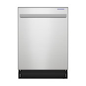 Sharp 24 Inch Wide 14 Place Setting Energy Star Rated Built-In Top Control Dishwasher with LED Interior Lighting Stainless Steel
