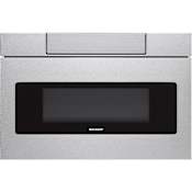 Sharp 24 Inch Wide 1.2 Cu. Ft. Microwave Drawer with Push Button Opening Stainless Steel