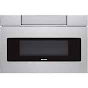 Sharp 30 Inch Wide 1000 Watt 1.2 Cu. Ft. Drawer Microwave with Push Button Opening Stainless Steel