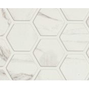 Shaw Dreamscape - 2" x 2" Hexagon Floor and Wall Tile - Glossy Visual - Sold by Sheet (0.95 SF/Sheet) Carrara