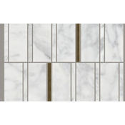 Shaw Stack Mosaic - 9" x 15" Rectangle Floor and Wall Tile - Honed Visual - Sold by Sheet (0.91 SF/Sheet) Carrara Marble