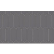 Shaw Elongated Fan 3" x 8" Encaustic Floor and Wall Tile - Matte Visual - Sold by Carton (5.06 SF/Carton) Carbon