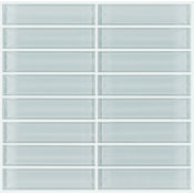 Shaw Cardinal Stacked Glass Mosaic - 12" x 12" Sheet Rectangle Linear Mosaic Wall Tile - Tile Visual - Sold by Sheet (1 SF/Sheet) Cloud
