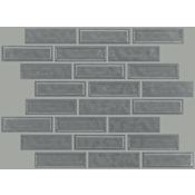 Shaw Geoscape - 13" x 14" Rectangle Brick Mosaic Wall Tile - Tile Visual - Sold by Sheet (1.16 SF/Sheet) Dark Gray