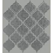 Shaw Geoscape - 11" x 12" Arabesque/Baroque Mosaic Wall Tile - Tile Visual - Sold by Sheet (0.89 SF/Sheet) Dark Gray