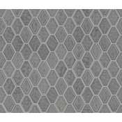 Shaw Geoscape - 11" x 13" Hexagon Geometric Mosaic Wall Tile - Tile Visual - Sold by Sheet (0.9 SF/Sheet) Dark Gray