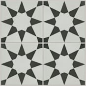 Shaw Revival Josefina - 8" Square Floor and Wall Tile - Matte Visual - Sold by Carton (7.3 SF/Carton) Onyx
